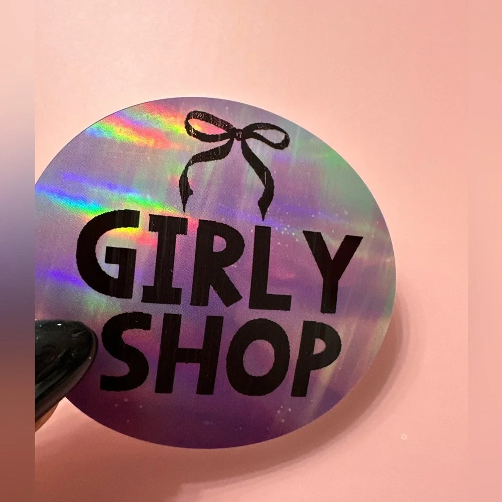 50 ct. Custom 2” Round Purple Holographic Stickers